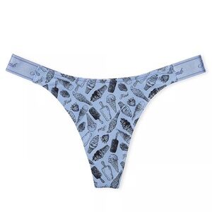 NWT VS’s PINK COTTON SHIMMER HIGH-LEG THONG Ice Cream Cone pattern. Small.